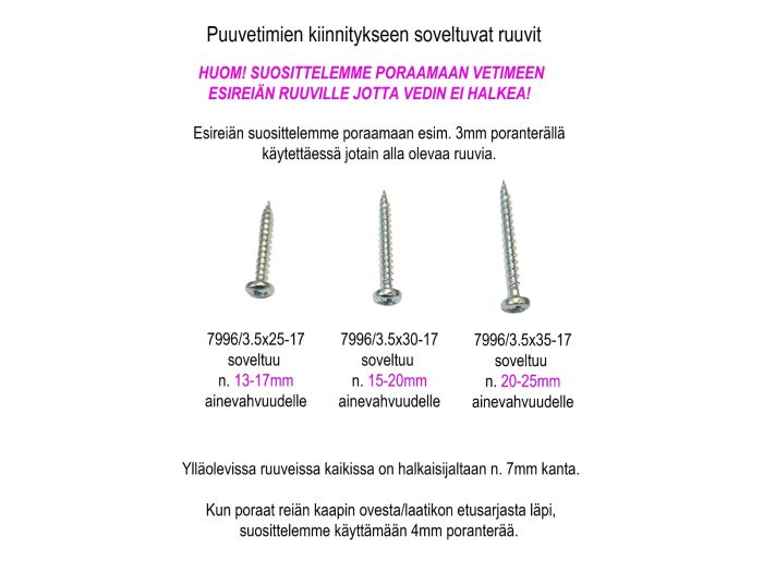 Tamminen puuvedin, puuvalmis 120mm (Käärmetalovedin)