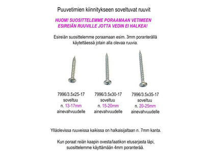 Tamminen puuvedin, puuvalmis 120mm (Käärmetalovedin)